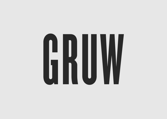 Animation showing the construction process of Gruw&#8217;s logo