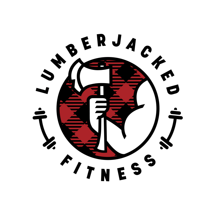 Colour variations of the Lumberjacked Fitness logo