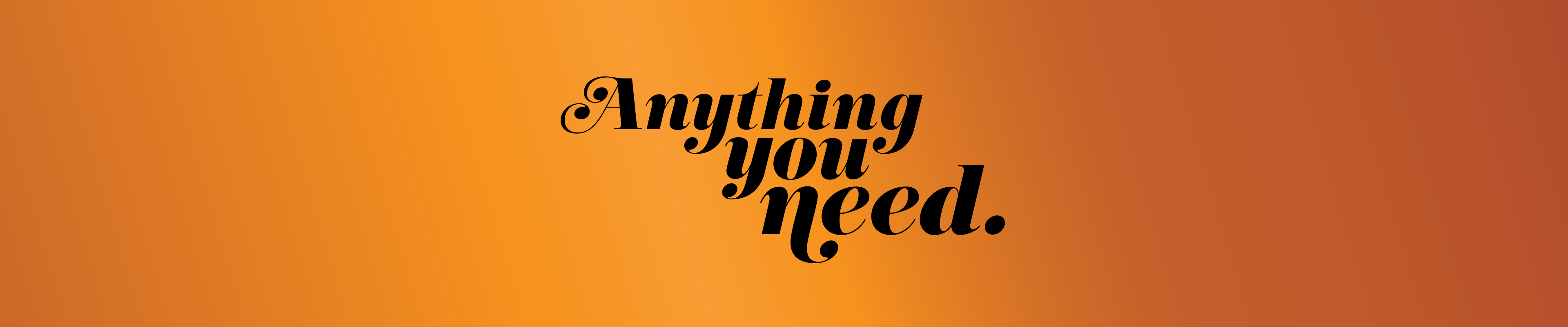 Typographie pour &#171;Anything You Need&#187;