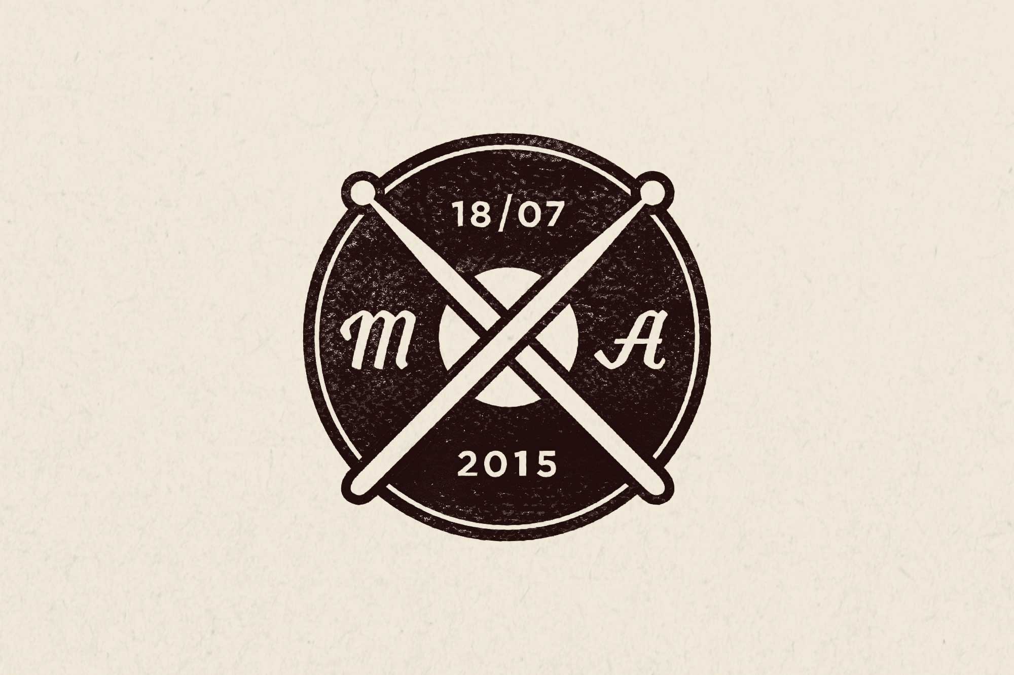 Stamp of monogram logo
