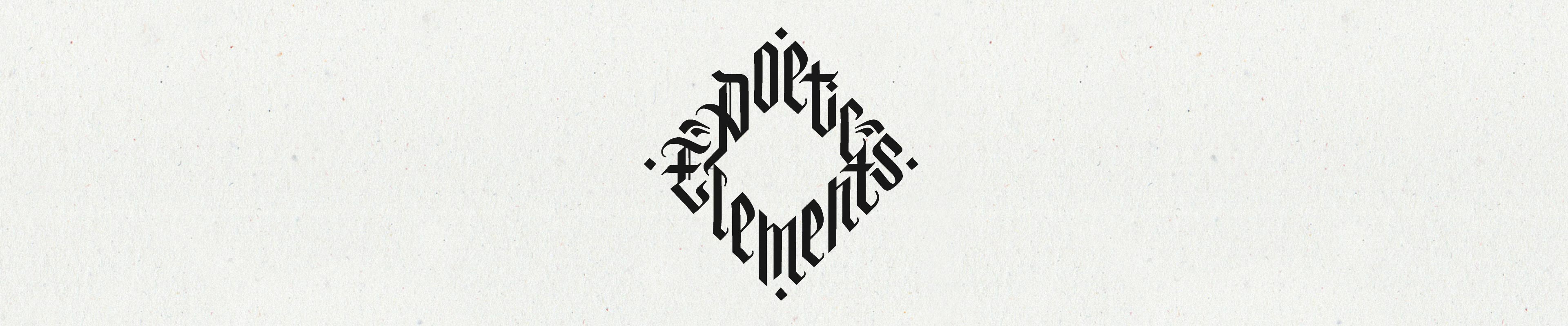 Logo for Poetic Elements on a textured paper background
